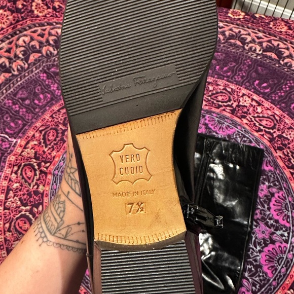 Salvatore Ferragamo Black Leather Boots - Picture 9 of 10